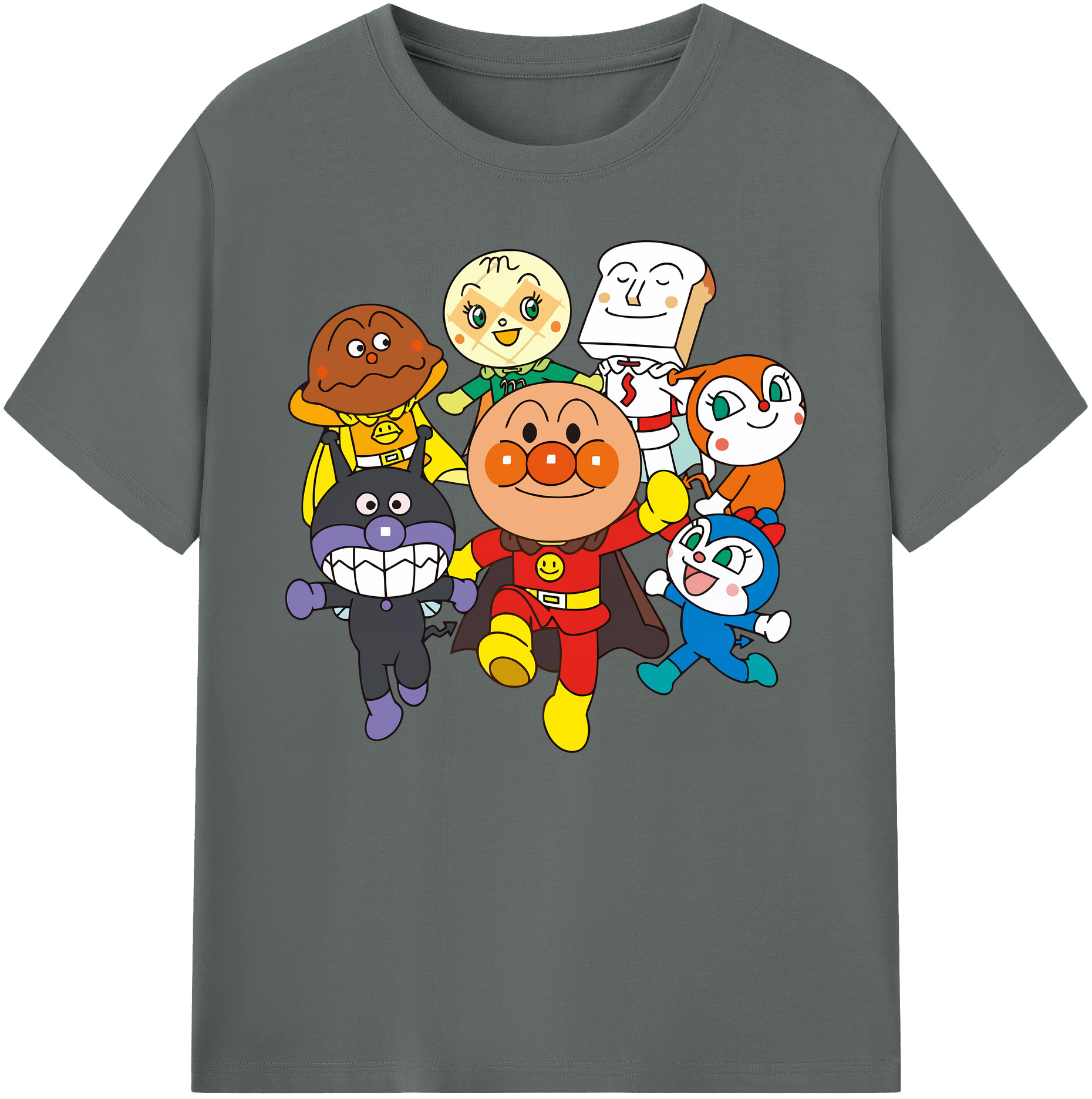 （画像用） アンパンマン Anpanman 綿100％ メンズ半袖Tシャツ｜肌触りやわらか＆通気性